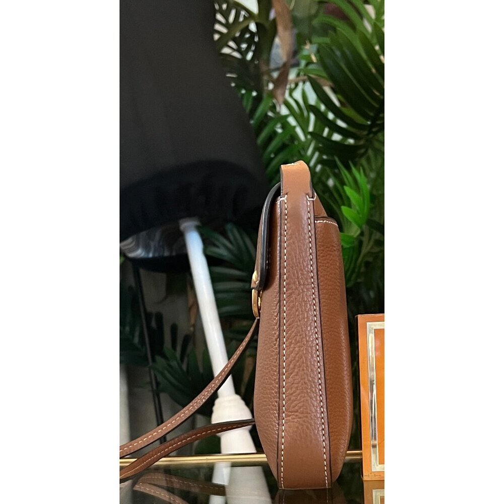 Tory Burch Camel Brown Leather Miller Shoulder Bag/Crossbody - Picture 2 of 10